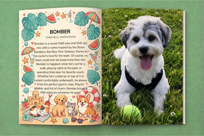 Inside spread: full page pet feature